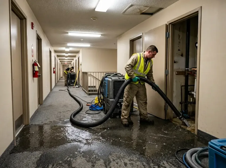 multi-unit-apartment-hallway-f-005 — frequently asked questions, Emergency Burst Pipe Water Extraction & Removal in Loogoote…